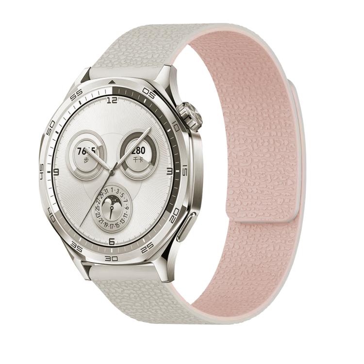 18mm Lychee Texture Soft Magnetic Silicone Watch Band