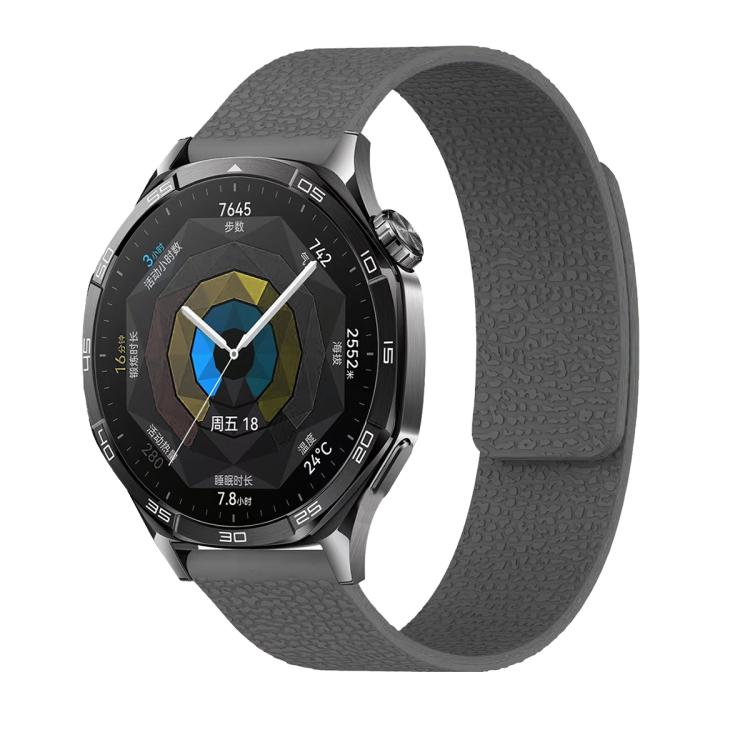20mm Lychee Texture Soft Magnetic Silicone Watch Band