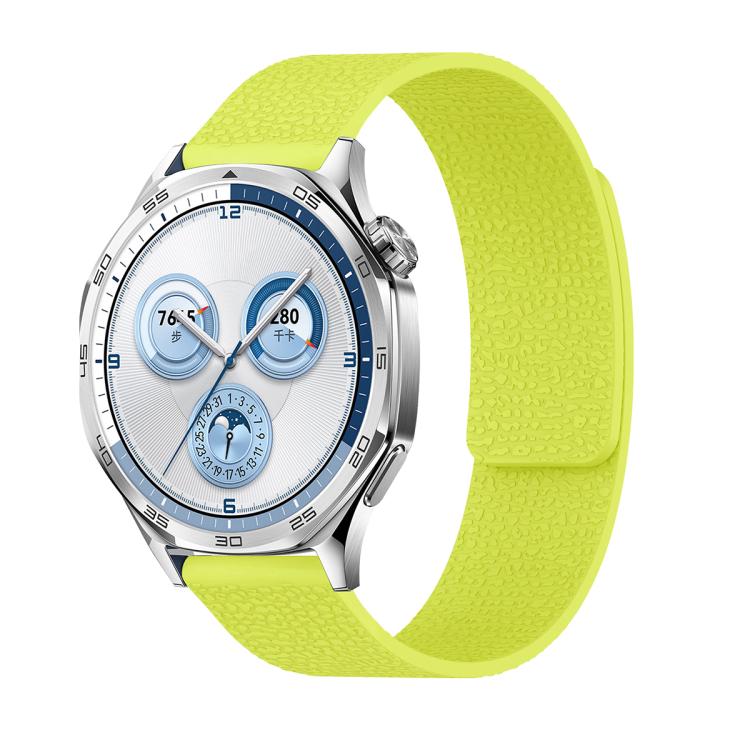 20mm Lychee Texture Soft Magnetic Silicone Watch Band