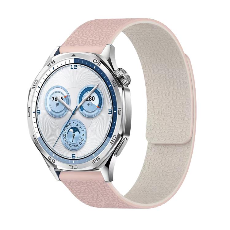 20mm Lychee Texture Soft Magnetic Silicone Watch Band