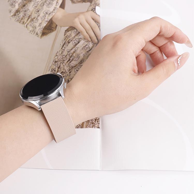22mm Lychee Texture Soft Magnetic Silicone Watch Band
