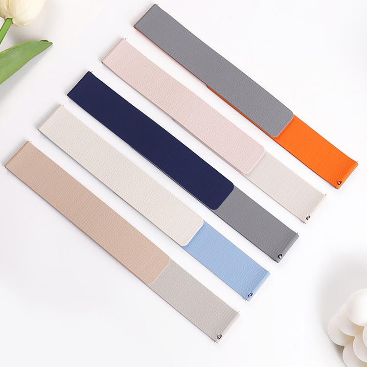 22mm Lychee Texture Soft Magnetic Silicone Watch Band