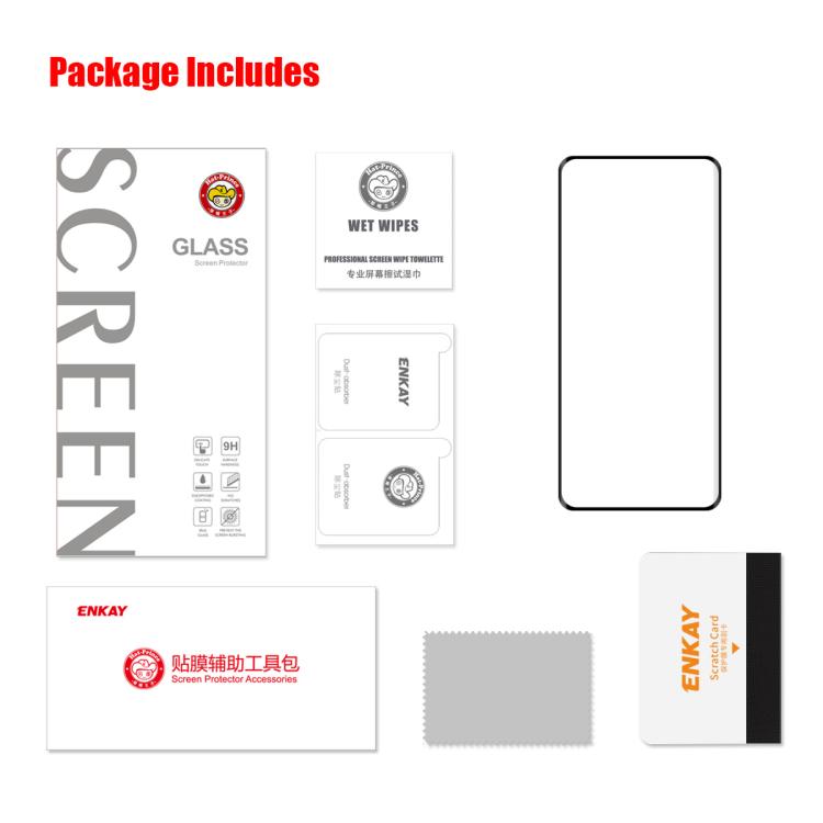 For Motorola Edge 60 Fusion 5G ENKAY 3D Curved Full Glue Hot Bending Tempered Glass Full Film