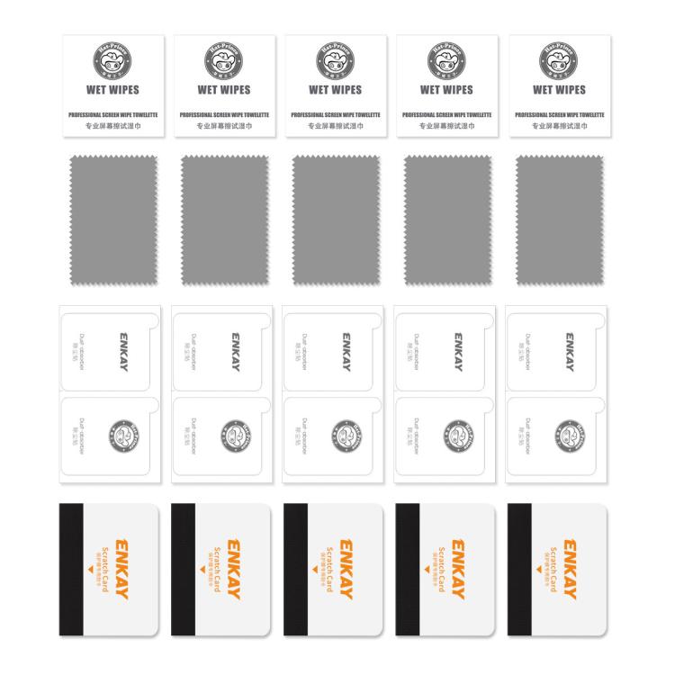 For Motorola Edge 60 Fusion 5G 5pcs ENKAY 3D Curved Full Glue Hot Bending Tempered Glass Full Film