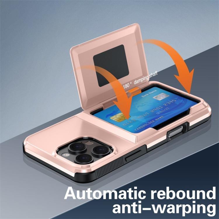 For iPhone 14 Pro Max Kalebol Flip Card Wallet Holder Shockproof Phone Case