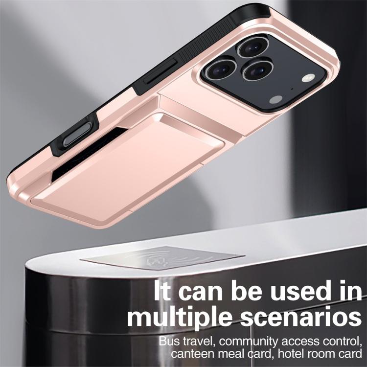 For iPhone 17 Pro Max Kalebol Flip Card Wallet Holder Shockproof Phone Case