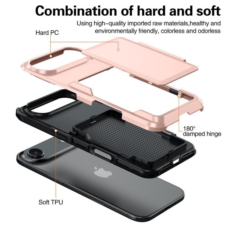For iPhone Air Kalebol Flip Card Wallet Holder Shockproof Phone Case