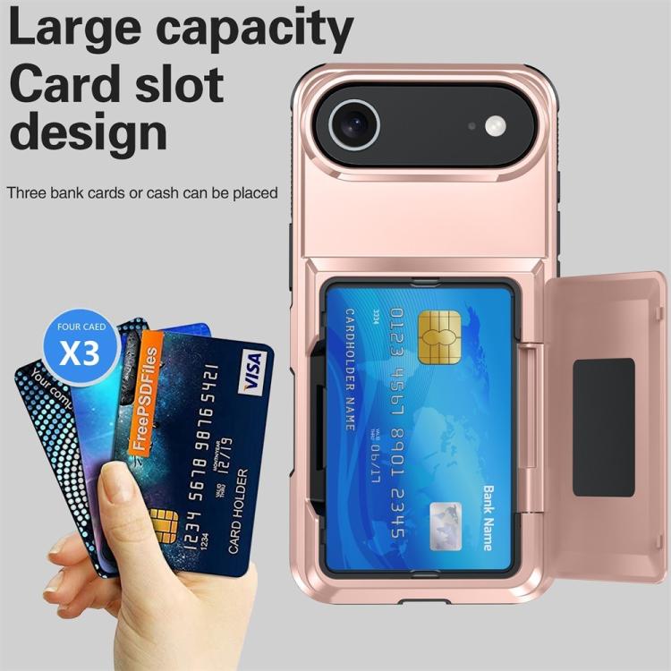For iPhone Air Kalebol Flip Card Wallet Holder Shockproof Phone Case