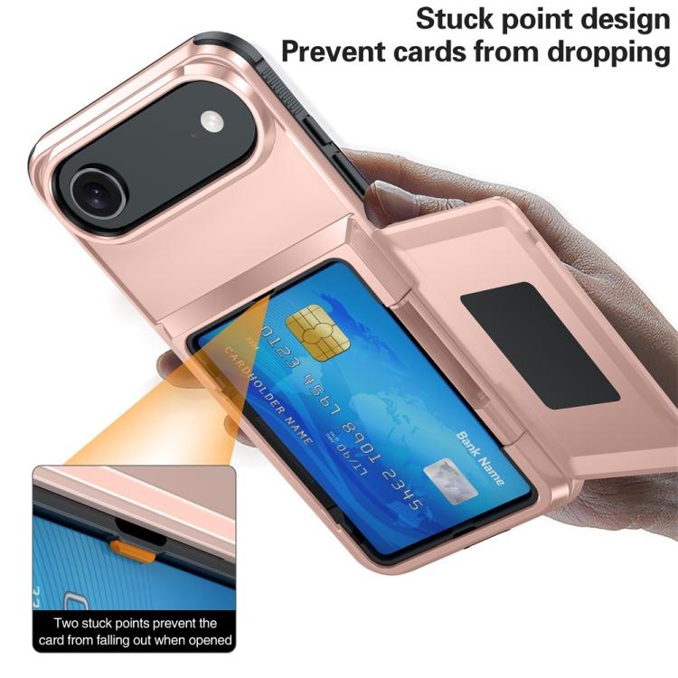 For iPhone Air Kalebol Flip Card Wallet Holder Shockproof Phone Case