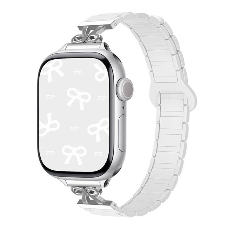 For Apple Watch 42mm / 41mm / 40mm / 38mm Bow Small Waist Magnetic Silicone Watch Band