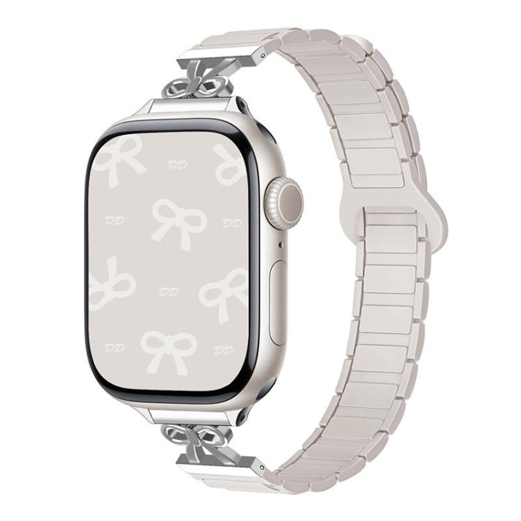 For Apple Watch 42mm / 41mm / 40mm / 38mm Bow Small Waist Magnetic Silicone Watch Band