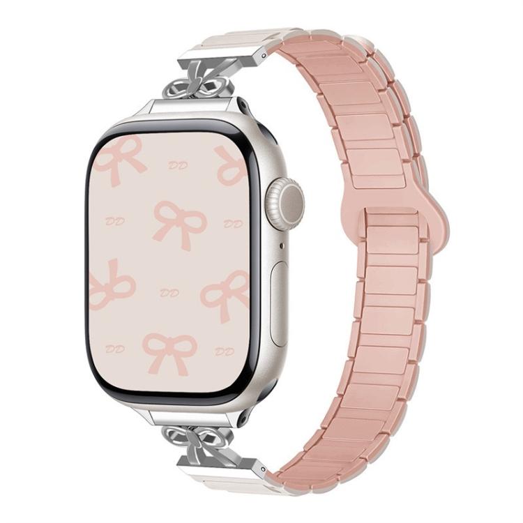 For Apple Watch 42mm / 41mm / 40mm / 38mm Bow Small Waist Magnetic Silicone Watch Band