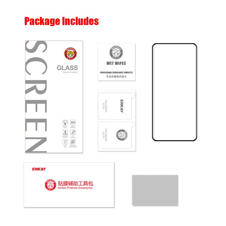 For Infinix Hot 60 Pro+ ENKAY Hat-Prince Hot Bending Full Coverage Side Glue Tempered Glass Film
