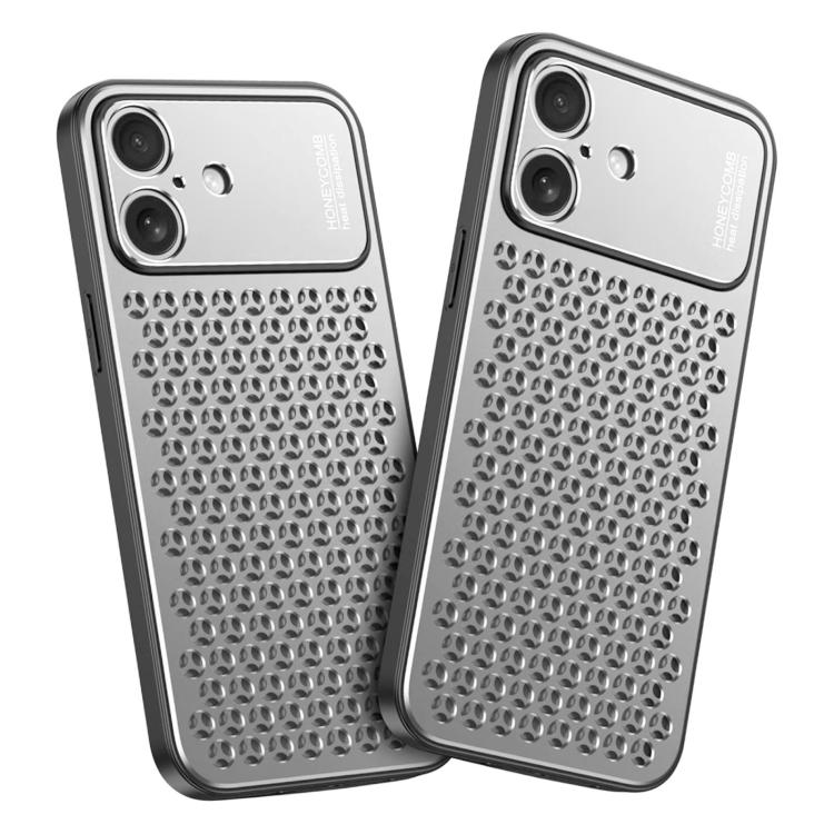 For iPhone 16 Kalebol Metal Cooling Breathable Hollow Phone Case