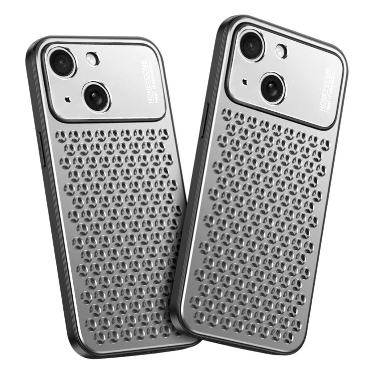 For iPhone 13 Kalebol Metal Cooling Breathable Hollow Phone Case