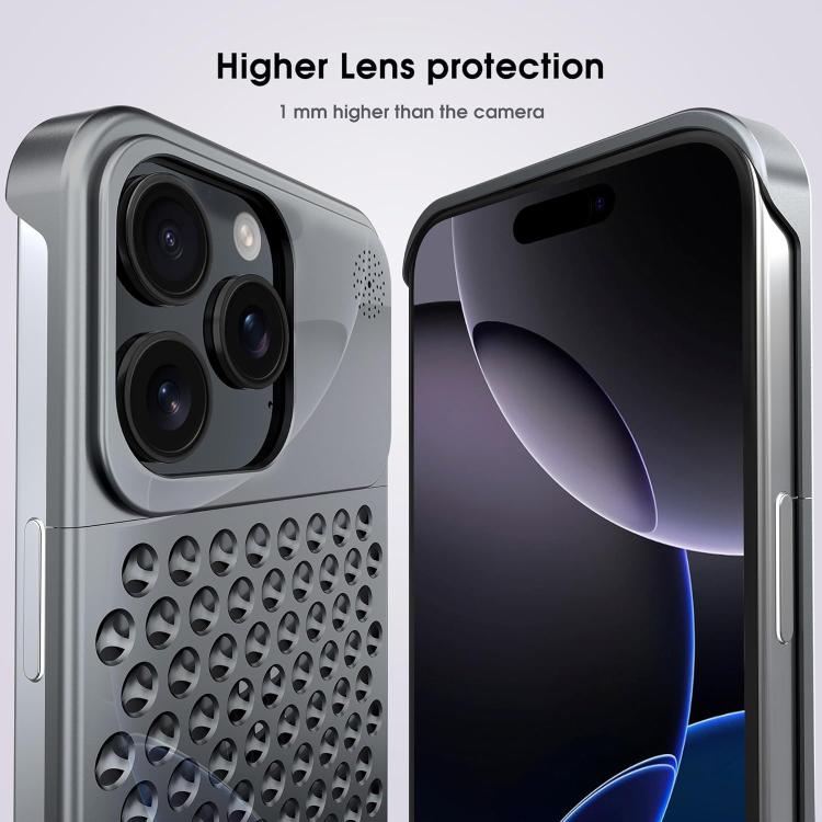For iPhone 16 Pro Max Kalebol Aromatherapy Aluminum Alloy Cooling Phone Case