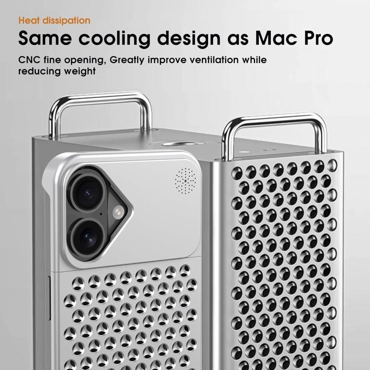 For iPhone 16 Plus Kalebol Aromatherapy Aluminum Alloy Cooling Phone Case