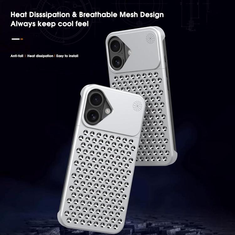 For iPhone 16 Kalebol Aromatherapy Aluminum Alloy Cooling Phone Case