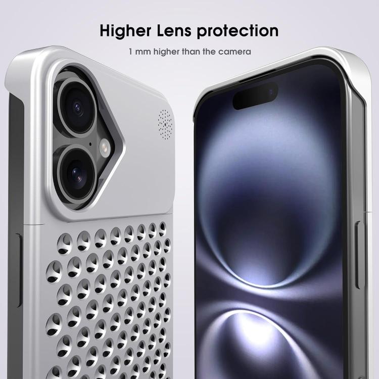 For iPhone 16 Kalebol Aromatherapy Aluminum Alloy Cooling Phone Case