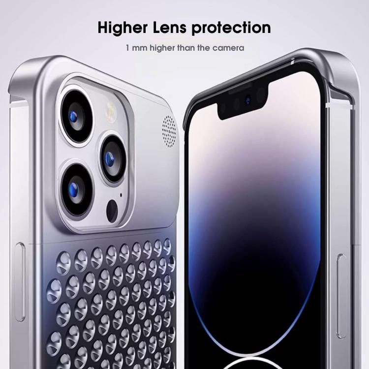 For iPhone 14 Plus Kalebol Aromatherapy Aluminum Alloy Cooling Phone Case
