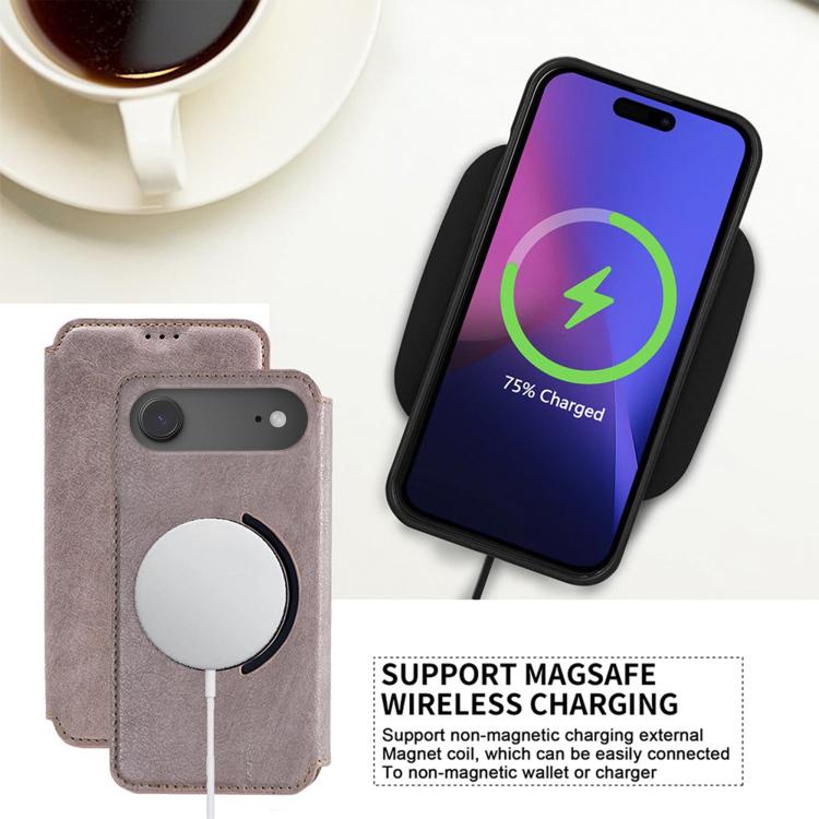 For iPhone Air Kalebol Flip Card Slot MagSafe Leather Phone Case