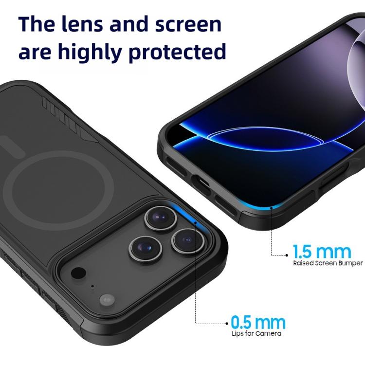 For iPhone 17 Pro Max Kalebol 2 in 1 Matte MagSafe Shockproof Phone Case