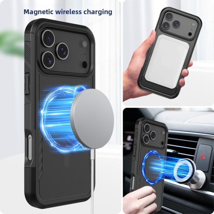 For iPhone 17 Pro Kalebol 2 in 1 Matte MagSafe Shockproof Phone Case