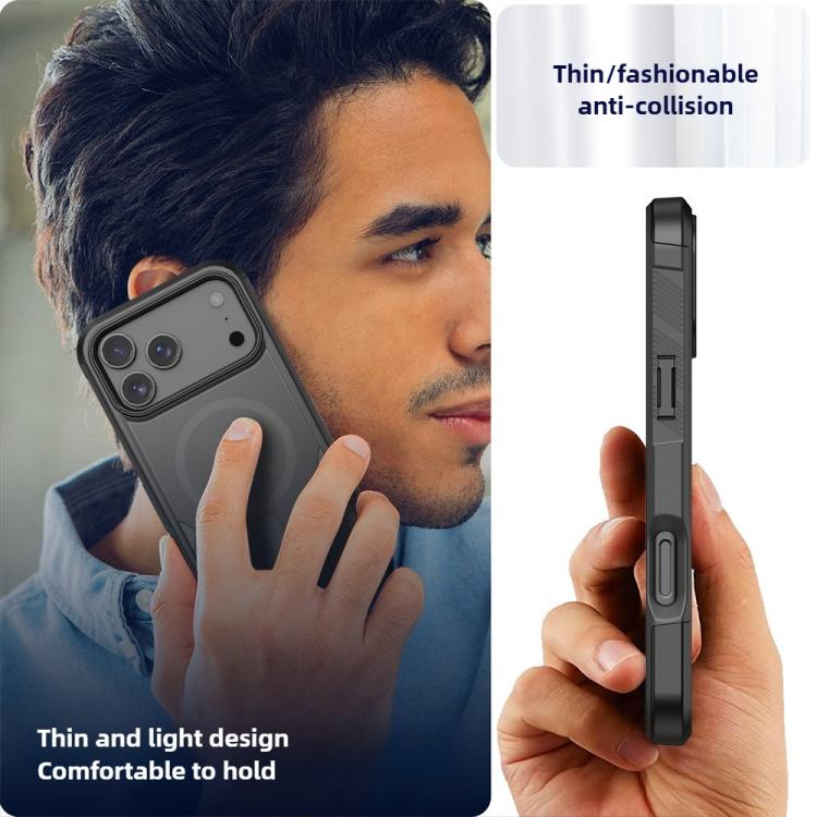 For iPhone 17 Pro Kalebol 2 in 1 Matte MagSafe Shockproof Phone Case