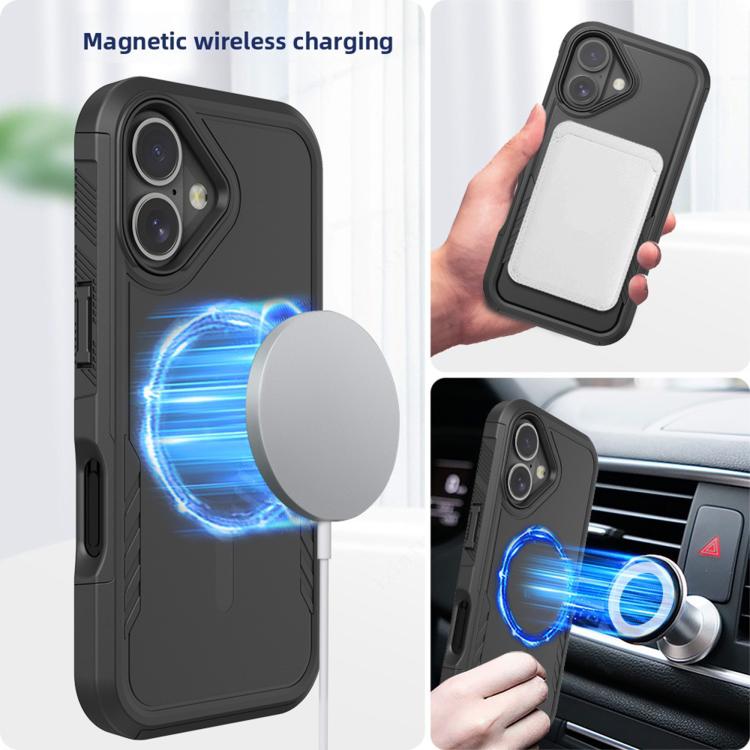 For iPhone 17 Kalebol 2 in 1 Matte MagSafe Shockproof Phone Case