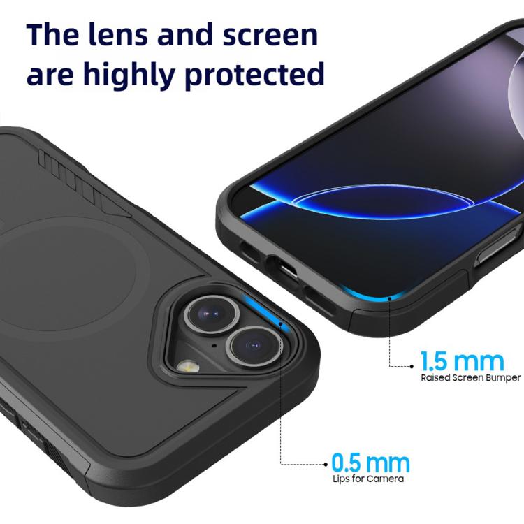 For iPhone 17 Kalebol 2 in 1 Matte MagSafe Shockproof Phone Case