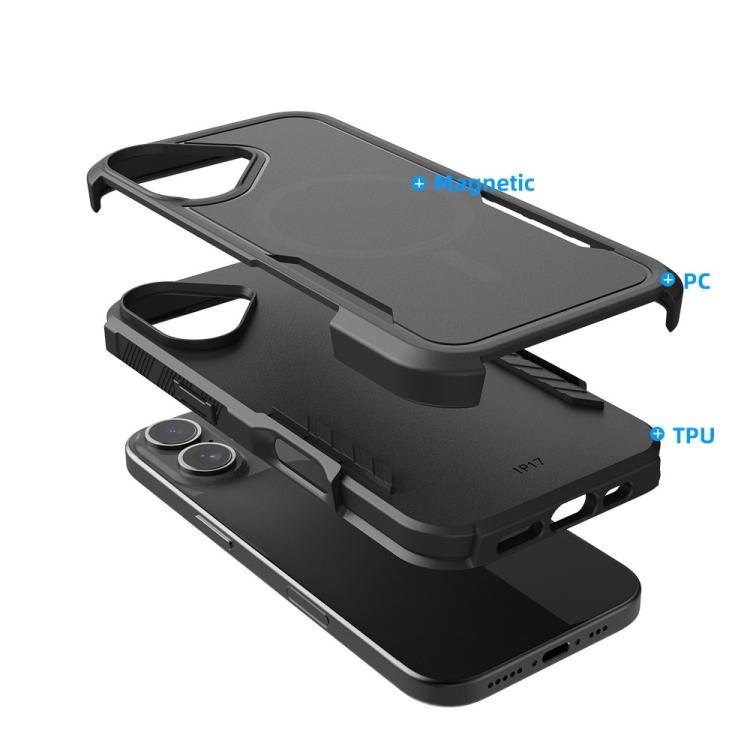 For iPhone 17 Kalebol 2 in 1 Matte MagSafe Shockproof Phone Case