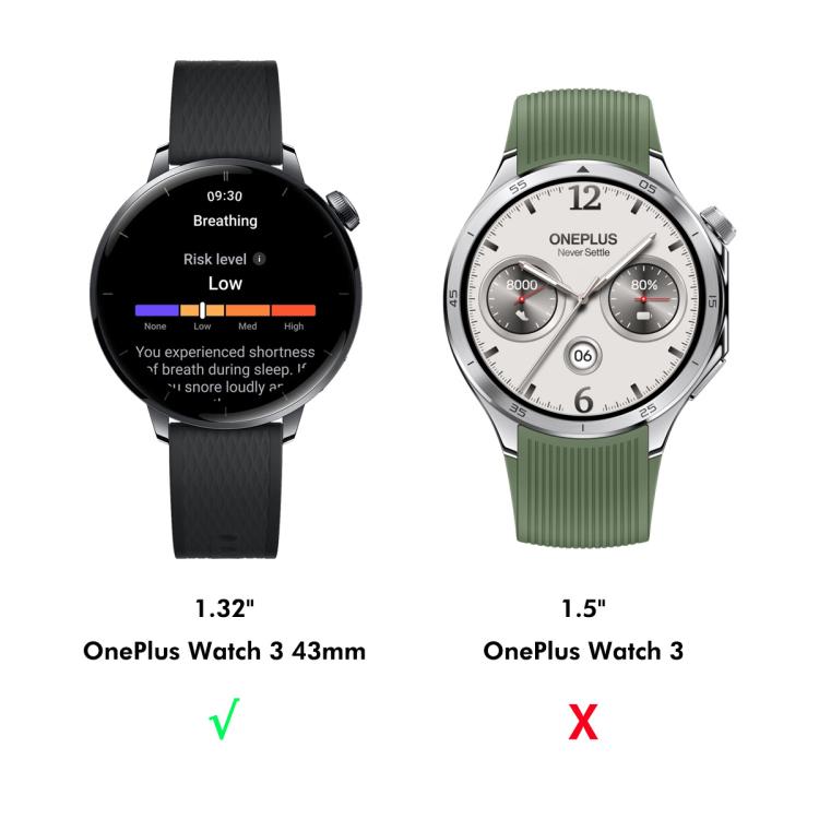 For OnePlus Watch 3 43mm 2pcs ENKAY 3D Full Coverage Soft PC Edge PMMA HD Screen Protector Film