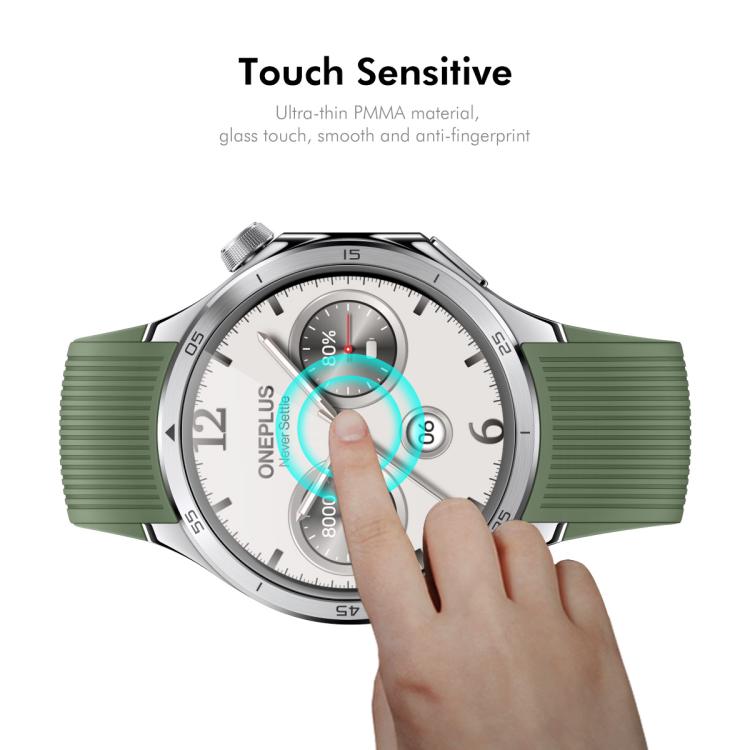For OnePlus Watch 3 46mm 2pcs ENKAY 3D Full Coverage Soft PC Edge PMMA HD Screen Protector Film