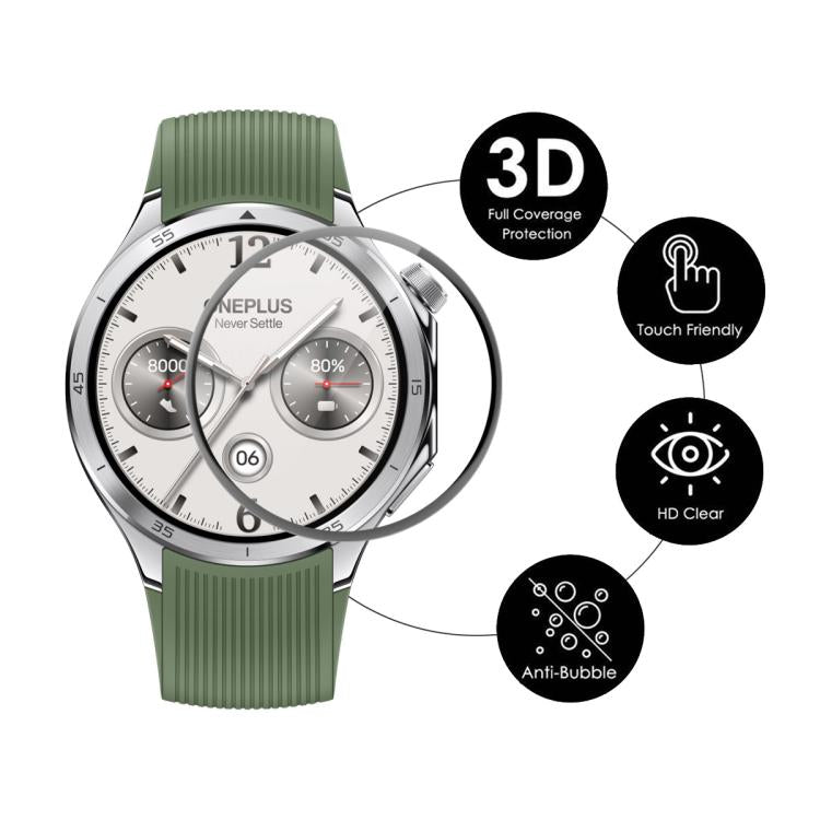 For OnePlus Watch 3 46mm 5pcs ENKAY 3D Full Coverage Soft PC Edge PMMA HD Screen Protector Film