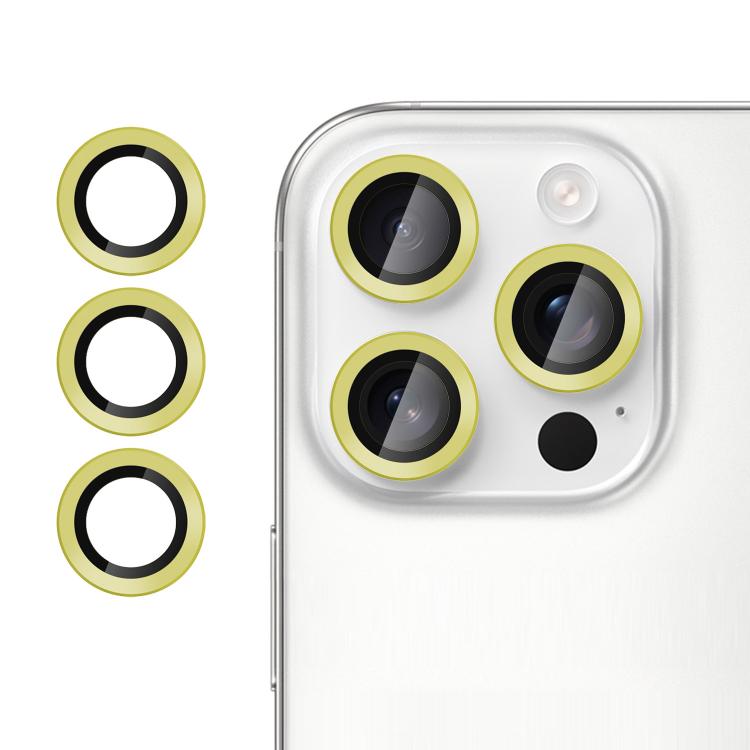 For iPhone 15 Pro Kalebol No Flicker Ultra-Thin Individual Camera Lens Tempered Glass Film