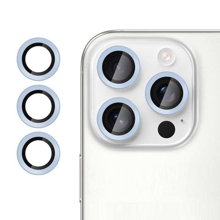 For iPhone 15 Pro Kalebol No Flicker Ultra-Thin Individual Camera Lens Tempered Glass Film