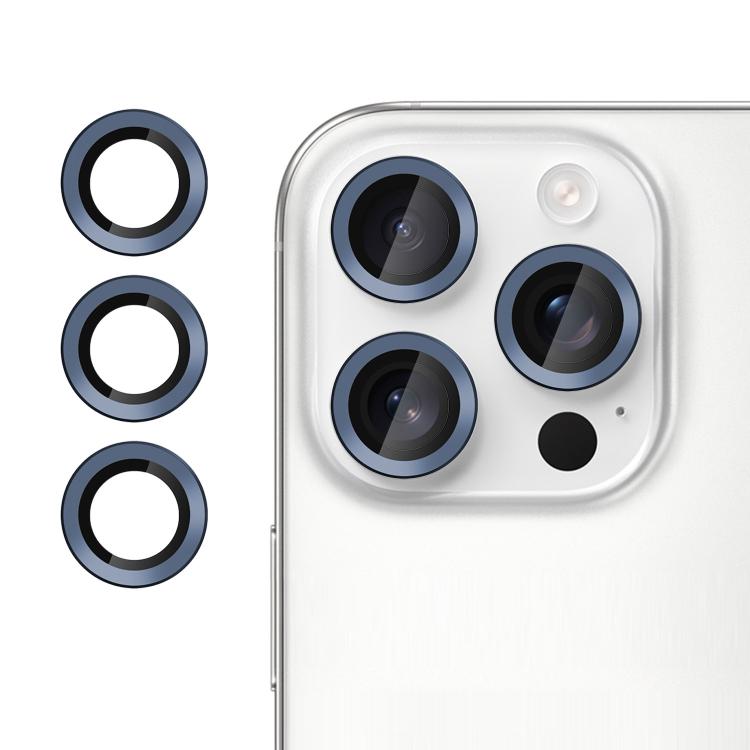 For iPhone 15 Pro Kalebol No Flicker Ultra-Thin Individual Camera Lens Tempered Glass Film