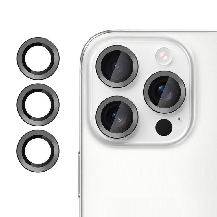 For iPhone 16 Pro Kalebol No Flicker Ultra-Thin Individual Camera Lens Tempered Glass Film