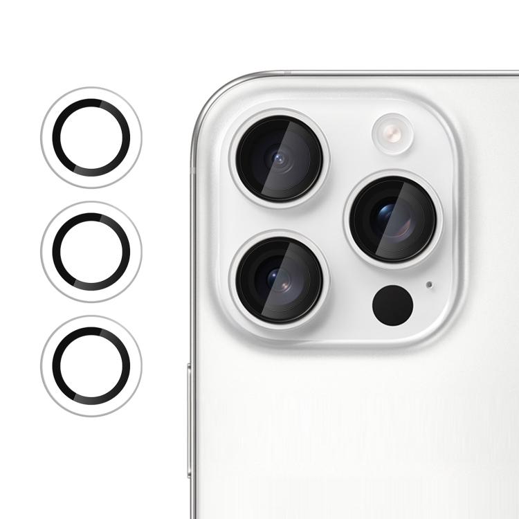 For iPhone 16 Pro Kalebol No Flicker Ultra-Thin Individual Camera Lens Tempered Glass Film