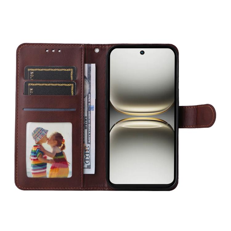 For Tecno Spark 40 4G ENKAY Card Wallet Calf Texture Leather Phone Case with Screen Film