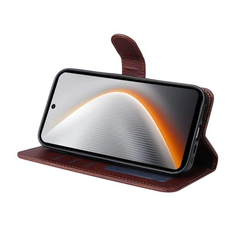 For Tecno Pova 7 Pro 5G ENKAY Card Wallet Calf Texture Leather Phone Case with Screen Film