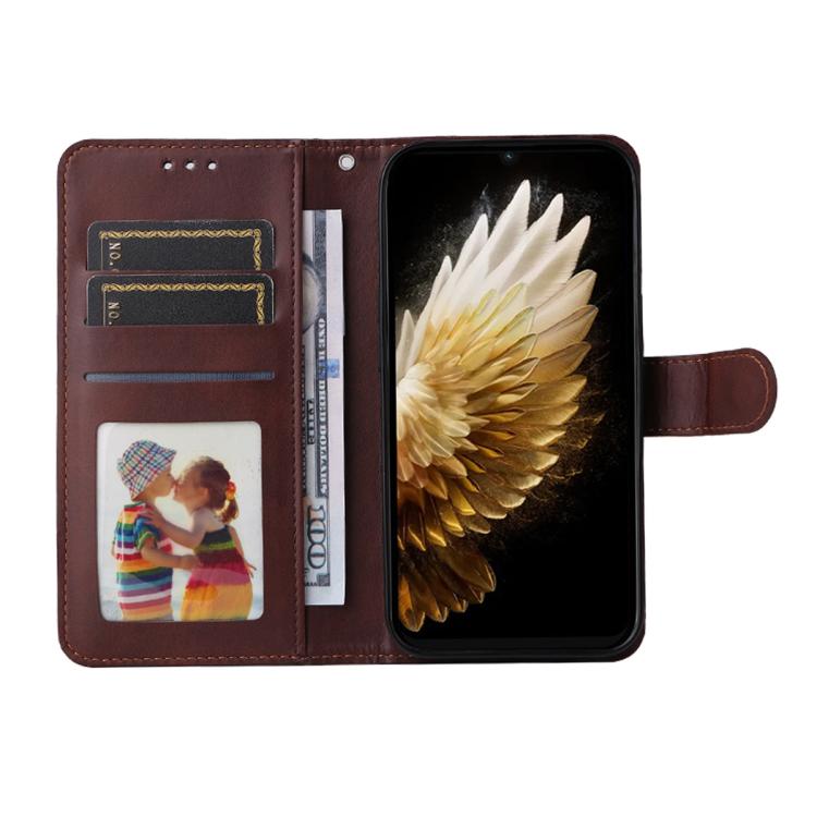 For Tecno Spark 40 5G / Go 5G 2025 ENKAY Card Wallet Calf Texture Leather Phone Case with Screen Film
