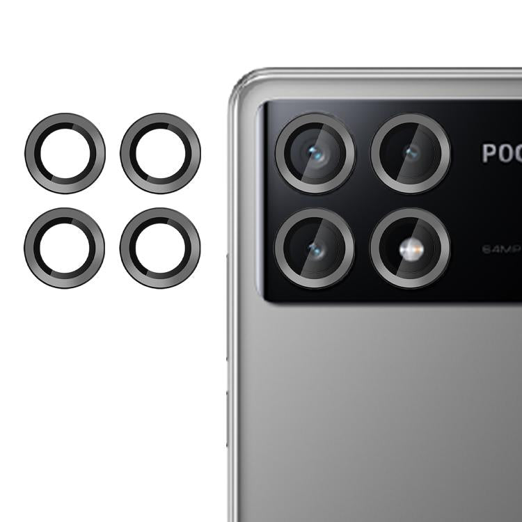 For Xiaomi Poco X6 Pro Kalebol No Flicker Ultra-Thin Individual Camera Lens Tempered Glass Film