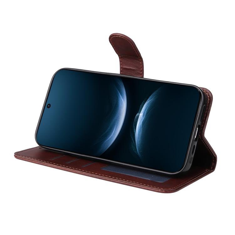 For Huawei nova 14 ENKAY Card Wallet Calf Texture Leather Phone Case with Screen Film