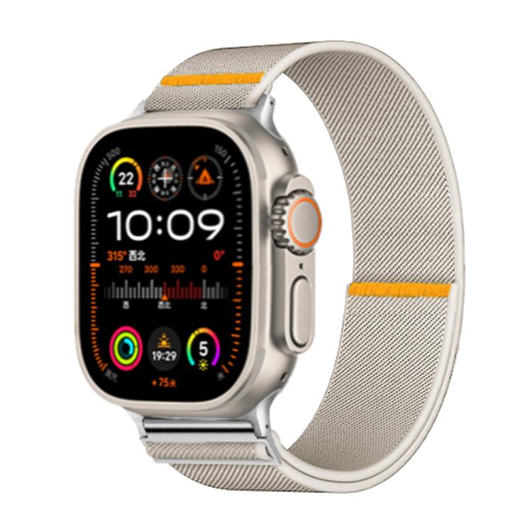 For Apple Watch 46mm / 49mm / 45mm / 44mm Adjustable Single Loop Elastic Nylon Watch Band