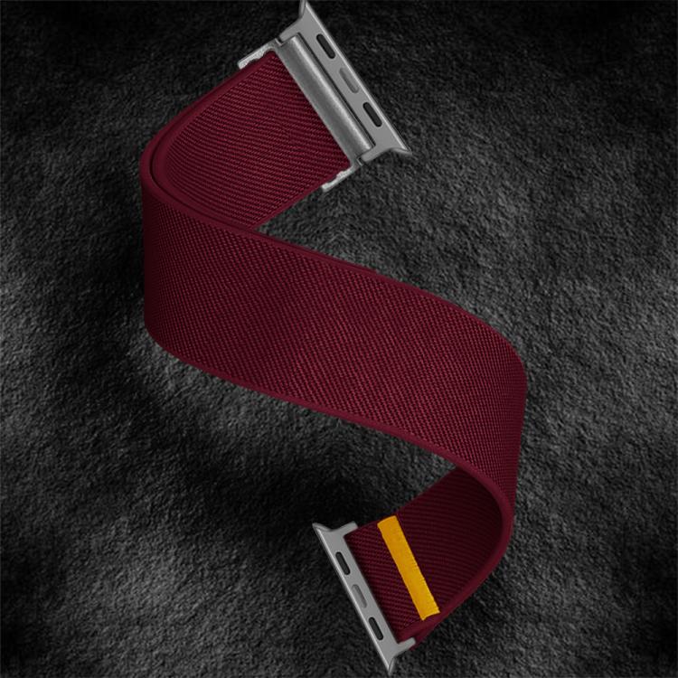 For Apple Watch 46mm / 49mm / 45mm / 44mm Adjustable Single Loop Elastic Nylon Watch Band