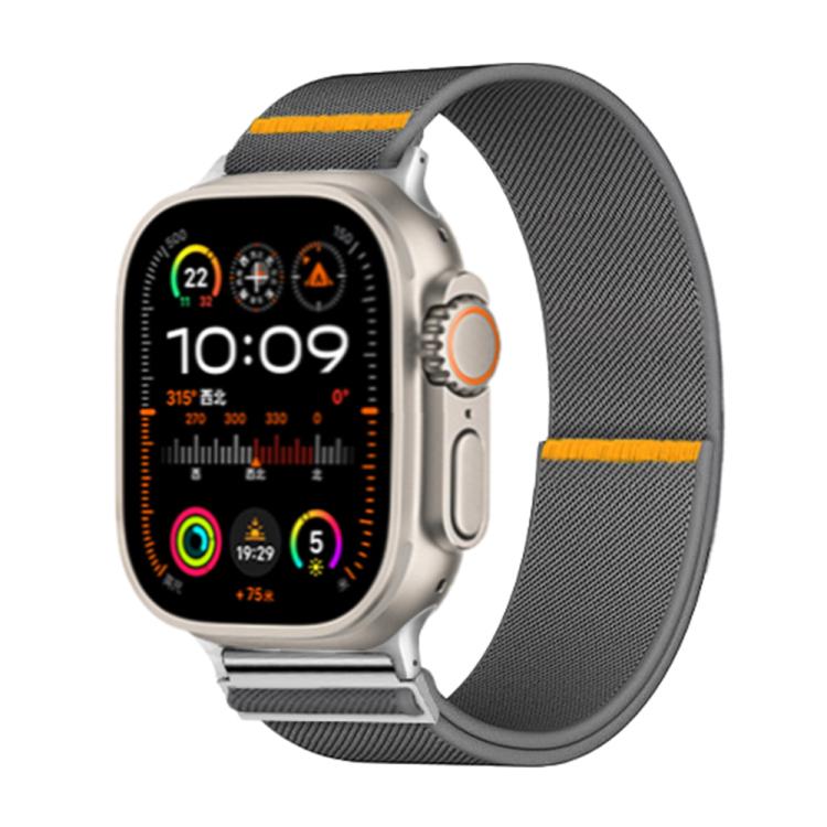 For Apple Watch 46mm / 49mm / 45mm / 44mm Adjustable Single Loop Elastic Nylon Watch Band
