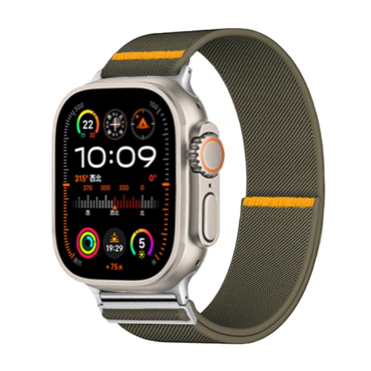 For Apple Watch 46mm / 49mm / 45mm / 44mm Adjustable Single Loop Elastic Nylon Watch Band