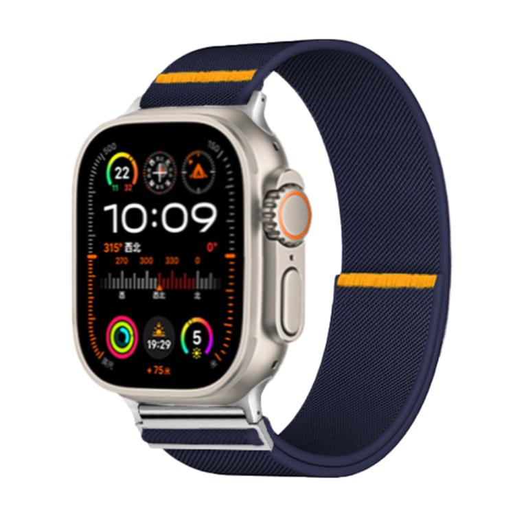 For Apple Watch 46mm / 49mm / 45mm / 44mm Adjustable Single Loop Elastic Nylon Watch Band