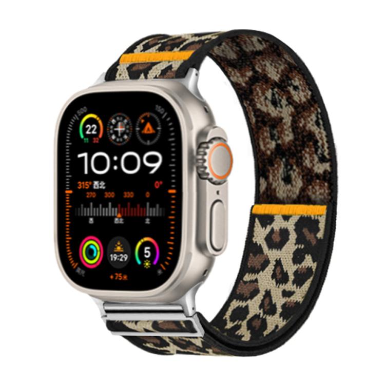 For Apple Watch 46mm / 49mm / 45mm / 44mm Adjustable Single Loop Elastic Nylon Watch Band